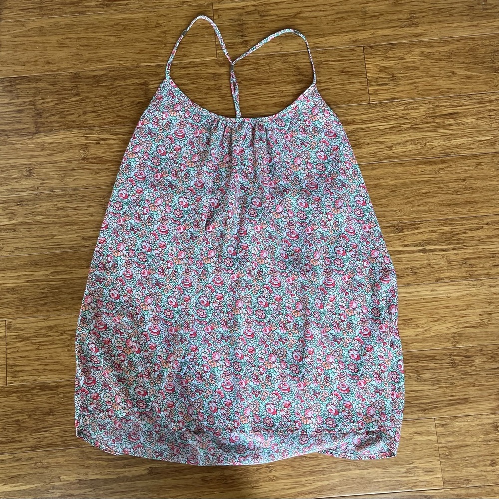 Soho Floral Tank Top - Pink and Green